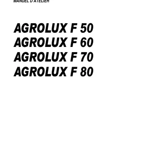 Deutz Fahr Agrolux F50 60 70 80 Service Manual