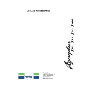 Deutz Fahr Agroplus S 70 75 90 100 Operators Manual
