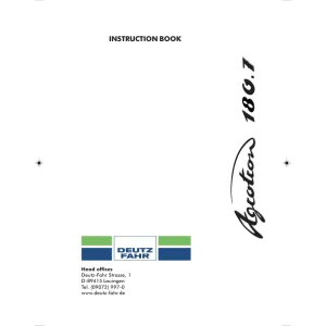 Deutz Fahr Agrotron 180.7 Operators Manual