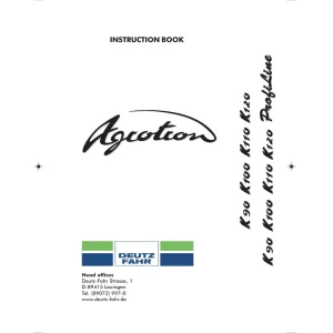 Deutz Fahr Agrotron K 90 100 110 120 Profiline Operators Manual