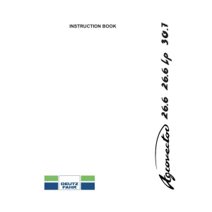 Deutz Fahr Agrovector 26.6 26.6 Lp 30.7 Operators Manual