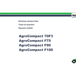 Deutz Fahr Agrocompact 70F3 F75 F90 F100 Operators Manual