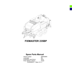 Deutz Fahr Fixmaster 235Bp 2010 Parts Manual