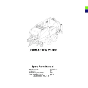 Deutz Fahr Fixmaster 235Bp 2011 Parts Manual