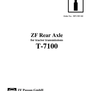 Deutz Fahr Axle T7100 Service Manual