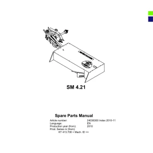 Deutz Fahr Sm 4.21 2010 Parts Manual
