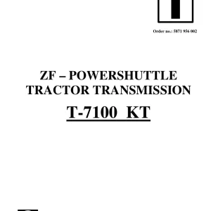 Deutz Fahr Powershuttle T 7100 Kt Service Manual