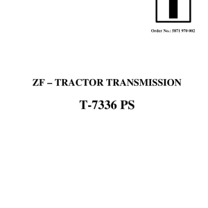 Deutz Fahr T 7336 Ps Service Manual