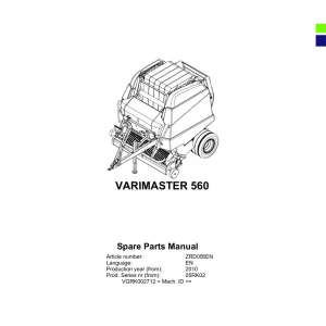 Deutz Fahr Varimaster 560 2010 Parts Manual