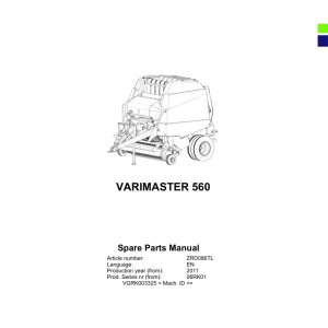 Deutz Fahr Varimaster 560 2011 Parts Manual