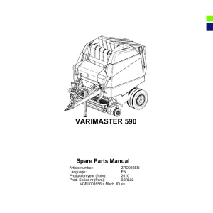 Deutz Fahr Varimaster 590 2010 Parts Manual