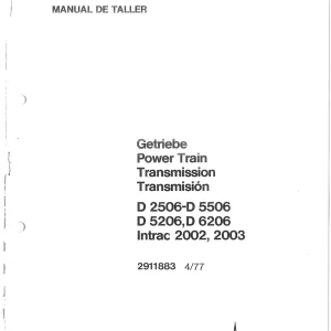 Deutz Tw25 Tw35 Tw50 Service Manual