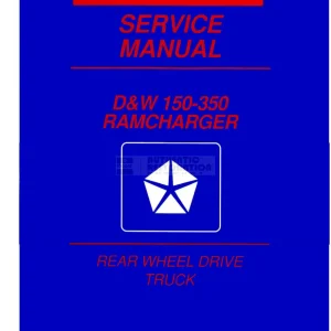 Dodge W250 1993 1993 Service Manual