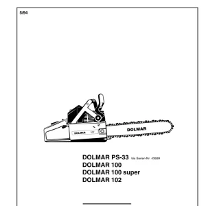 Dolmar 100 Parts Manual