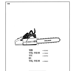 Dolmar 115 Parts Manual