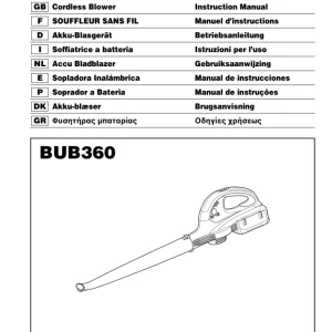 Dolmar Bub360 Operators Manual