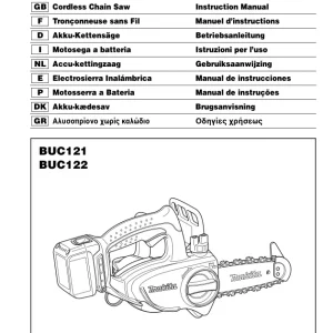 Dolmar Buc122 Operators Manual