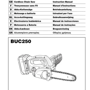 Dolmar Buc250 Operators Manual