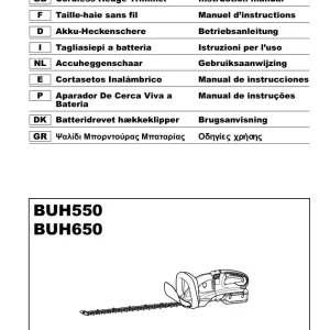 Dolmar Buh650 Operators Manual