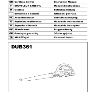 Dolmar Dub361Pt4J Operators Manual