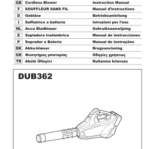 Dolmar Dub362 Operators Manual