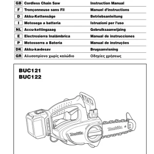 Dolmar Duc121 Duc122 Operators Manual