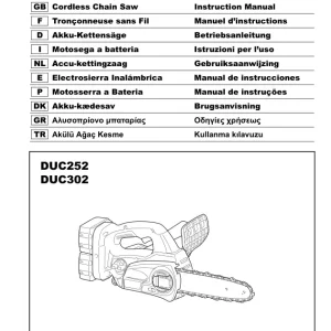 Dolmar Duc252 Operators Manual