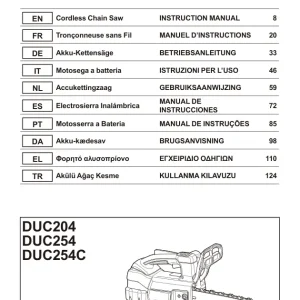 Dolmar Duc254 Operators Manual