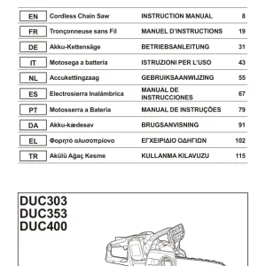 Dolmar Duc353 Operators Manual