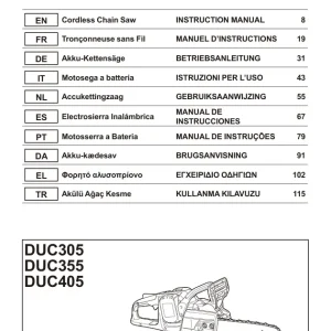 Dolmar Duc355 Operators Manual