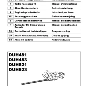 Dolmar Duh523 Operators Manual