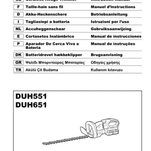 Dolmar Duh651 Operators Manual