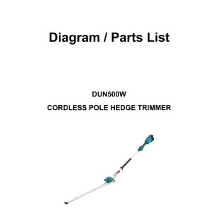 Dolmar Dun500W Es Parts Manual
