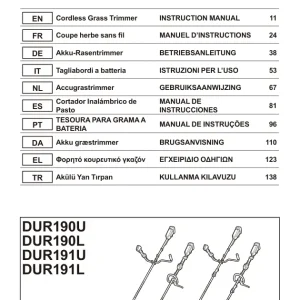 Dolmar Dur190L Operators Manual