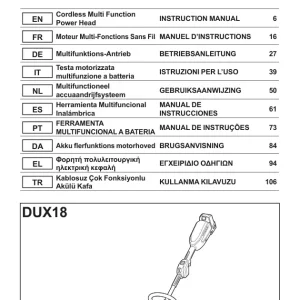 Dolmar Dux18 Operators Manual