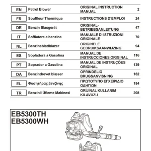 Dolmar Eb5300Th Operators Manual