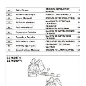 Dolmar Eb7660Th Operators Manual