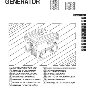 Dolmar Eg601A Operators Manual