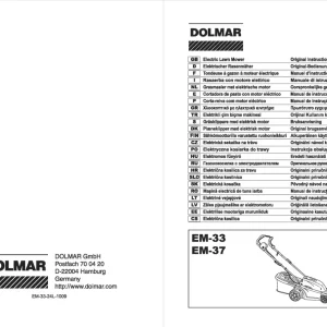 Dolmar Em 33 Operators Manual