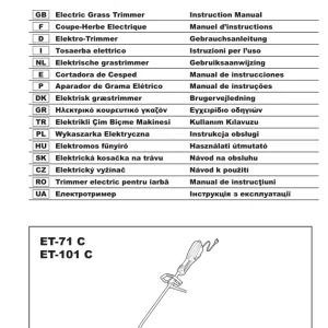 Dolmar Et101C Operators Manual