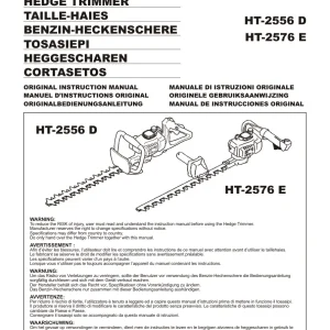 Dolmar Ht2556D Operators Manual