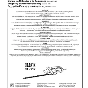 Dolmar Ht5510 Operators Manual
