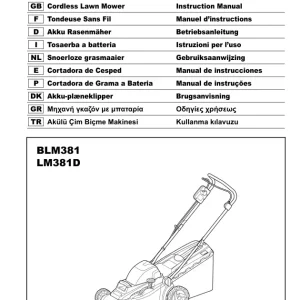 Dolmar Lm381D Operators Manual