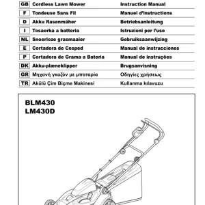 Dolmar Lm430D Operators Manual