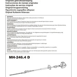 Dolmar Mh246.4D Operators Manual