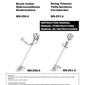 Dolmar Ms251.4 Operators Manual