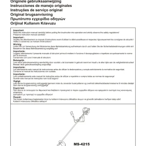 Dolmar Ms4215 Operators Manual