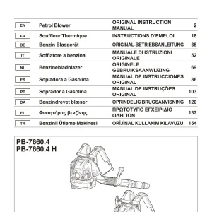 Dolmar Pb7660.4 Operators Manual
