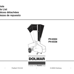 Dolmar Ph6538 Parts Manual
