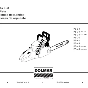 Dolmar Ps34 Parts Manual